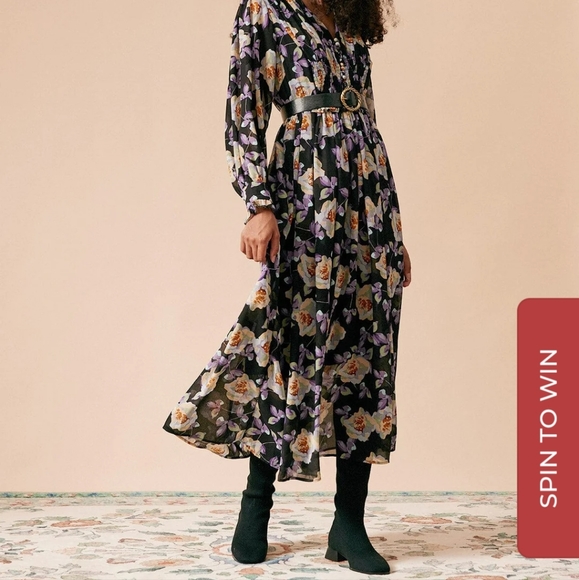 FLORAL RUFFLE DRESS - Picture 4 of 11